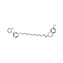 CN1CCC[C@H]1c1ccc[n+](CCCCCCCCCCNC[C@@H]2CCc3ccc(O)cc3O2)c1 ZINC000473111251