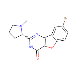 CN1CCC[C@H]1c1nc2c(oc3ccc(Br)cc32)c(=O)[nH]1 ZINC000084758339