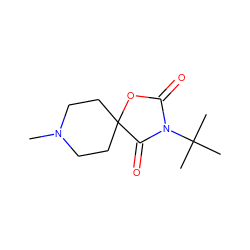 CN1CCC2(CC1)OC(=O)N(C(C)(C)C)C2=O ZINC000000011052