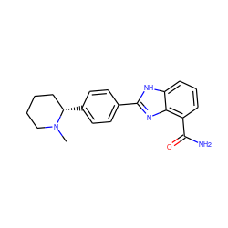 CN1CCCC[C@@H]1c1ccc(-c2nc3c(C(N)=O)cccc3[nH]2)cc1 ZINC000049070755