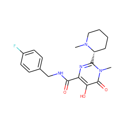 CN1CCCC[C@@H]1c1nc(C(=O)NCc2ccc(F)cc2)c(O)c(=O)n1C ZINC000014979179