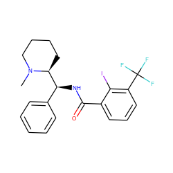 CN1CCCC[C@H]1[C@@H](NC(=O)c1cccc(C(F)(F)F)c1I)c1ccccc1 ZINC000073221289