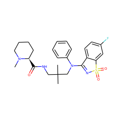 CN1CCCC[C@H]1C(=O)NCC(C)(C)CN(C1=NS(=O)(=O)c2cc(F)ccc21)c1ccccc1 ZINC000064548685