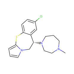 CN1CCCN([C@@H]2Cn3cccc3Sc3ccc(Cl)cc32)CC1 ZINC000022778615