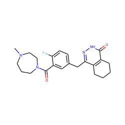 CN1CCCN(C(=O)c2cc(Cc3n[nH]c(=O)c4c3CCCC4)ccc2F)CC1 ZINC000147290640