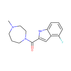 CN1CCCN(C(=O)c2cc3c(F)cccc3[nH]2)CC1 ZINC000084759587