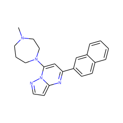 CN1CCCN(c2cc(-c3ccc4ccccc4c3)nc3ccnn23)CC1 ZINC000061907674