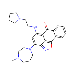 CN1CCCN(c2cc(NCCN3CCCC3)c3c4c(onc24)-c2ccccc2C3=O)CC1 ZINC001772581750