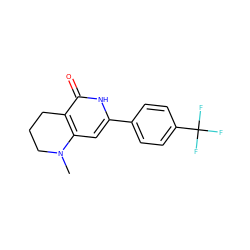 CN1CCCc2c1cc(-c1ccc(C(F)(F)F)cc1)[nH]c2=O ZINC000146052097