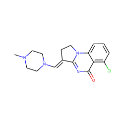 CN1CCN(/C=C2\CCn3c2nc(=O)c2c(Cl)cccc23)CC1 ZINC000653862920