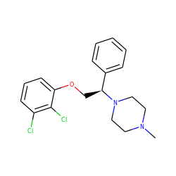 CN1CCN([C@@H](COc2cccc(Cl)c2Cl)c2ccccc2)CC1 ZINC000103285264