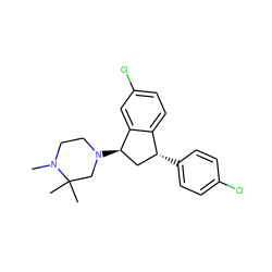 CN1CCN([C@@H]2C[C@@H](c3ccc(Cl)cc3)c3ccc(Cl)cc32)CC1(C)C ZINC000022938087