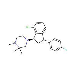 CN1CCN([C@@H]2C[C@@H](c3ccc(F)cc3)c3cccc(Cl)c32)CC1(C)C ZINC000022938073