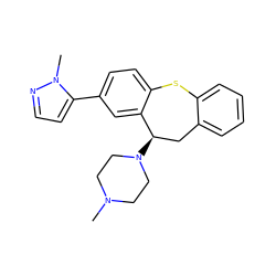 CN1CCN([C@@H]2Cc3ccccc3Sc3ccc(-c4ccnn4C)cc32)CC1 ZINC000064528182