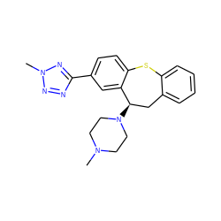 CN1CCN([C@@H]2Cc3ccccc3Sc3ccc(-c4nnn(C)n4)cc32)CC1 ZINC000064548960