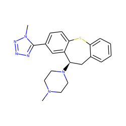 CN1CCN([C@@H]2Cc3ccccc3Sc3ccc(-c4nnnn4C)cc32)CC1 ZINC000064549003