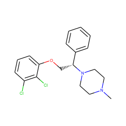 CN1CCN([C@H](COc2cccc(Cl)c2Cl)c2ccccc2)CC1 ZINC000103285266