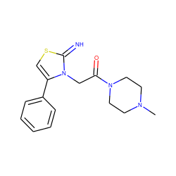 CN1CCN(C(=O)Cn2c(-c3ccccc3)csc2=N)CC1 ZINC000101703912