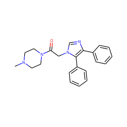 CN1CCN(C(=O)Cn2cnc(-c3ccccc3)c2-c2ccccc2)CC1 ZINC001772635496
