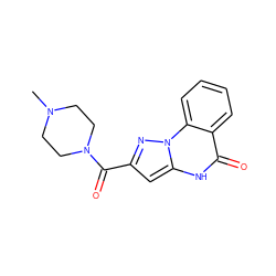 CN1CCN(C(=O)c2cc3[nH]c(=O)c4ccccc4n3n2)CC1 ZINC000042921455