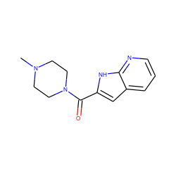 CN1CCN(C(=O)c2cc3cccnc3[nH]2)CC1 ZINC000073165184