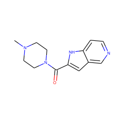 CN1CCN(C(=O)c2cc3cnccc3[nH]2)CC1 ZINC000084738979