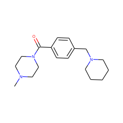 CN1CCN(C(=O)c2ccc(CN3CCCCC3)cc2)CC1 ZINC000010691401