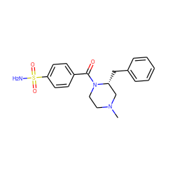 CN1CCN(C(=O)c2ccc(S(N)(=O)=O)cc2)[C@H](Cc2ccccc2)C1 ZINC000652883225