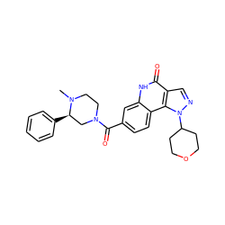 CN1CCN(C(=O)c2ccc3c(c2)[nH]c(=O)c2cnn(C4CCOCC4)c23)C[C@H]1c1ccccc1 ZINC000261081830