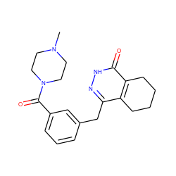 CN1CCN(C(=O)c2cccc(Cc3n[nH]c(=O)c4c3CCCC4)c2)CC1 ZINC000167831827