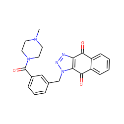 CN1CCN(C(=O)c2cccc(Cn3nnc4c3C(=O)c3ccccc3C4=O)c2)CC1 ZINC000473152919