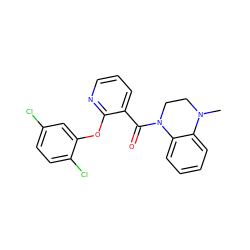 CN1CCN(C(=O)c2cccnc2Oc2cc(Cl)ccc2Cl)c2ccccc21 ZINC000118661048