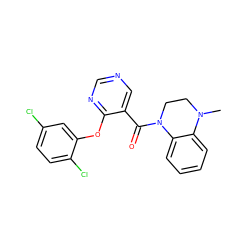 CN1CCN(C(=O)c2cncnc2Oc2cc(Cl)ccc2Cl)c2ccccc21 ZINC000118320401