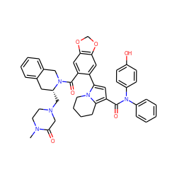 CN1CCN(C[C@@H]2Cc3ccccc3CN2C(=O)c2cc3c(cc2-c2cc(C(=O)N(c4ccccc4)c4ccc(O)cc4)c4n2CCCC4)OCO3)CC1=O ZINC001772637510