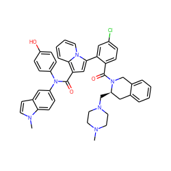 CN1CCN(C[C@@H]2Cc3ccccc3CN2C(=O)c2ccc(Cl)cc2-c2cc(C(=O)N(c3ccc(O)cc3)c3ccc4c(ccn4C)c3)c3ccccn23)CC1 ZINC001772639868