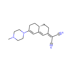 CN1CCN(C2=CC3=CC(=C(C#N)C#N)CC[C@H]3CC2)CC1 ZINC000022036145