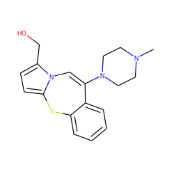 CN1CCN(C2=Cn3c(CO)ccc3Sc3ccccc32)CC1 ZINC000013532228