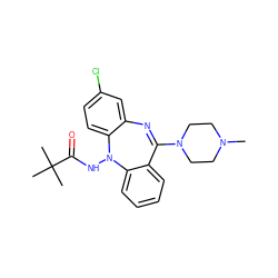 CN1CCN(C2=Nc3cc(Cl)ccc3N(NC(=O)C(C)(C)C)c3ccccc32)CC1 ZINC000036188194