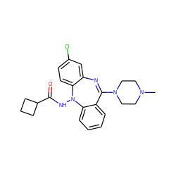 CN1CCN(C2=Nc3cc(Cl)ccc3N(NC(=O)C3CCC3)c3ccccc32)CC1 ZINC000036188214