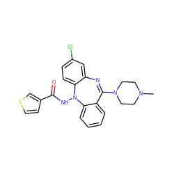 CN1CCN(C2=Nc3cc(Cl)ccc3N(NC(=O)c3ccsc3)c3ccccc32)CC1 ZINC000036089461