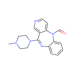 CN1CCN(C2=Nc3ccccc3N(C=O)c3ccncc32)CC1 ZINC000013832145