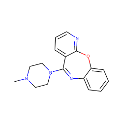 CN1CCN(C2=Nc3ccccc3Oc3ncccc32)CC1 ZINC000013734587