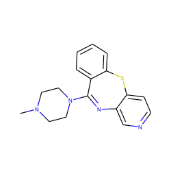 CN1CCN(C2=Nc3cnccc3Sc3ccccc32)CC1 ZINC000027617674