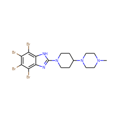 CN1CCN(C2CCN(c3nc4c(Br)c(Br)c(Br)c(Br)c4[nH]3)CC2)CC1 ZINC000143531351