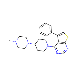 CN1CCN(C2CCN(c3ncnc4scc(-c5ccccc5)c34)CC2)CC1 ZINC000146614307