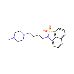 CN1CCN(CCCCN2c3cccc4cccc(c34)S2(=O)=O)CC1 ZINC000022930400