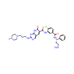 CN1CCN(CCCNc2ncc3cc(C(=O)Nc4cc(C(=O)N[C@@H](CCN)c5ccccc5)ccc4Cl)c(=O)[nH]c3n2)CC1 ZINC000103250251