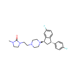 CN1CCN(CCN2CCN([C@@H]3C[C@@H](c4ccc(F)cc4)c4ccc(F)cc43)CC2)C1=O ZINC000026296463