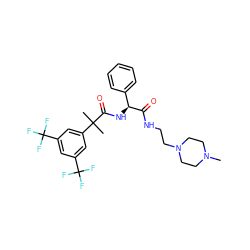 CN1CCN(CCNC(=O)[C@@H](NC(=O)C(C)(C)c2cc(C(F)(F)F)cc(C(F)(F)F)c2)c2ccccc2)CC1 ZINC000103235194