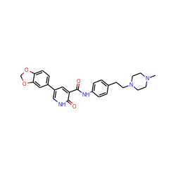 CN1CCN(CCc2ccc(NC(=O)c3cc(-c4ccc5c(c4)OCO5)c[nH]c3=O)cc2)CC1 ZINC000022935270